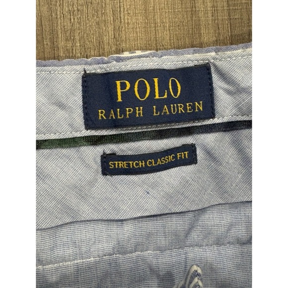 Polo Ralph Lauren Other - Polo Ralph Lauren Stretch Classic Fit Blue Striped Cotton Size 31 9" Inseam